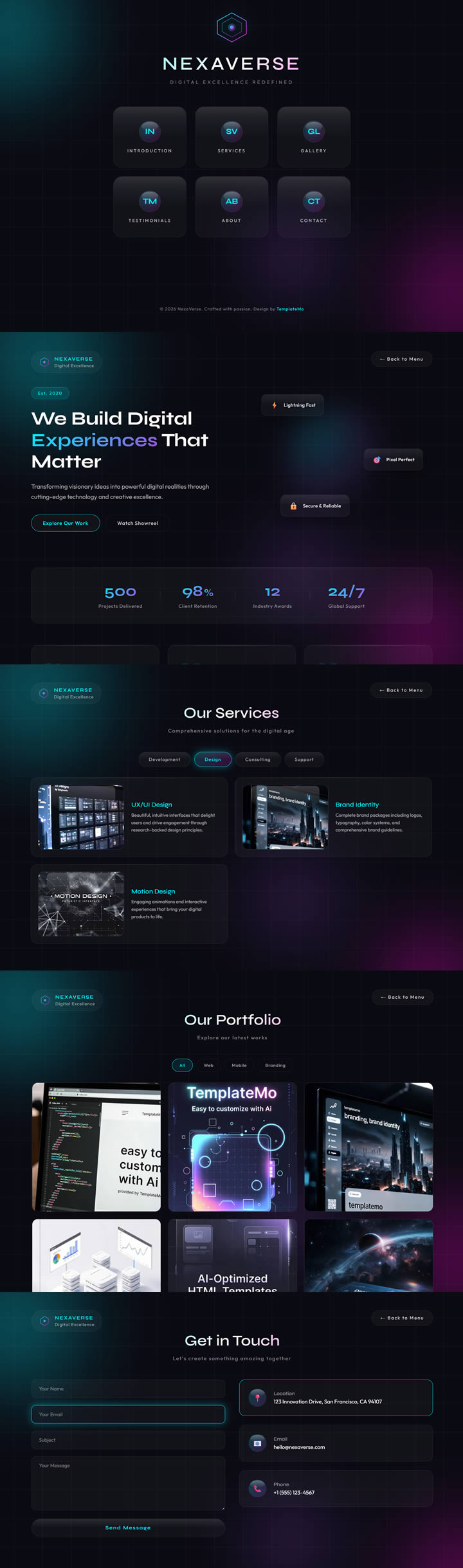 templatemo 603 nexaverse