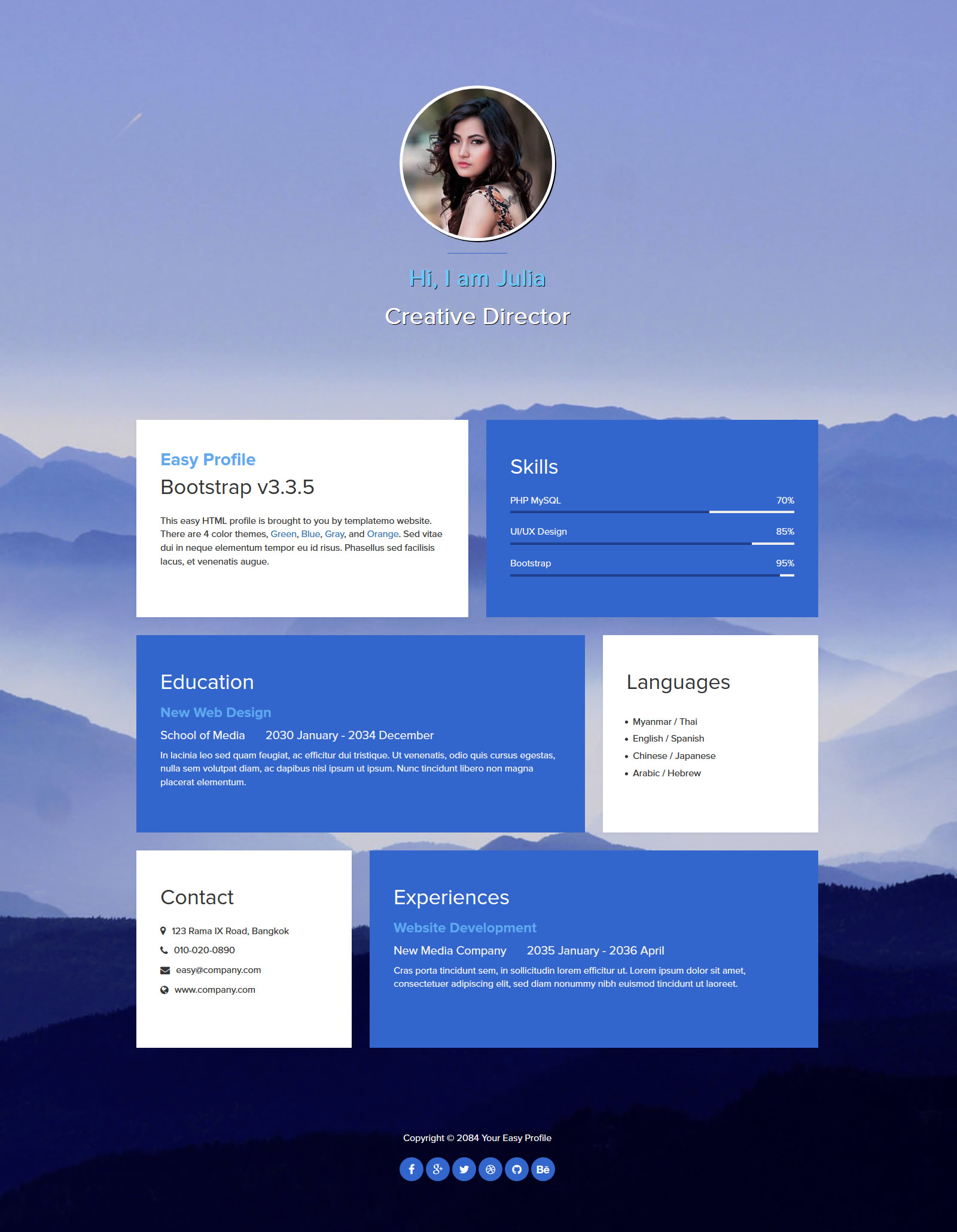 Profile Website Template