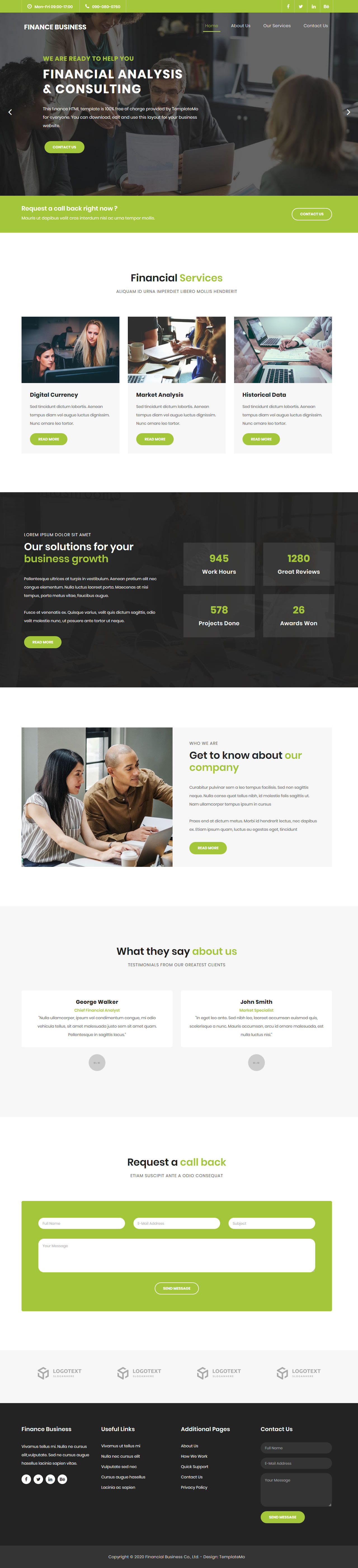 Free Template 545 Finance Business