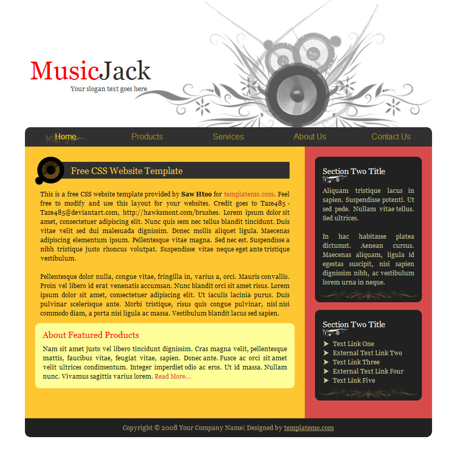 templatemo 006 music jack
