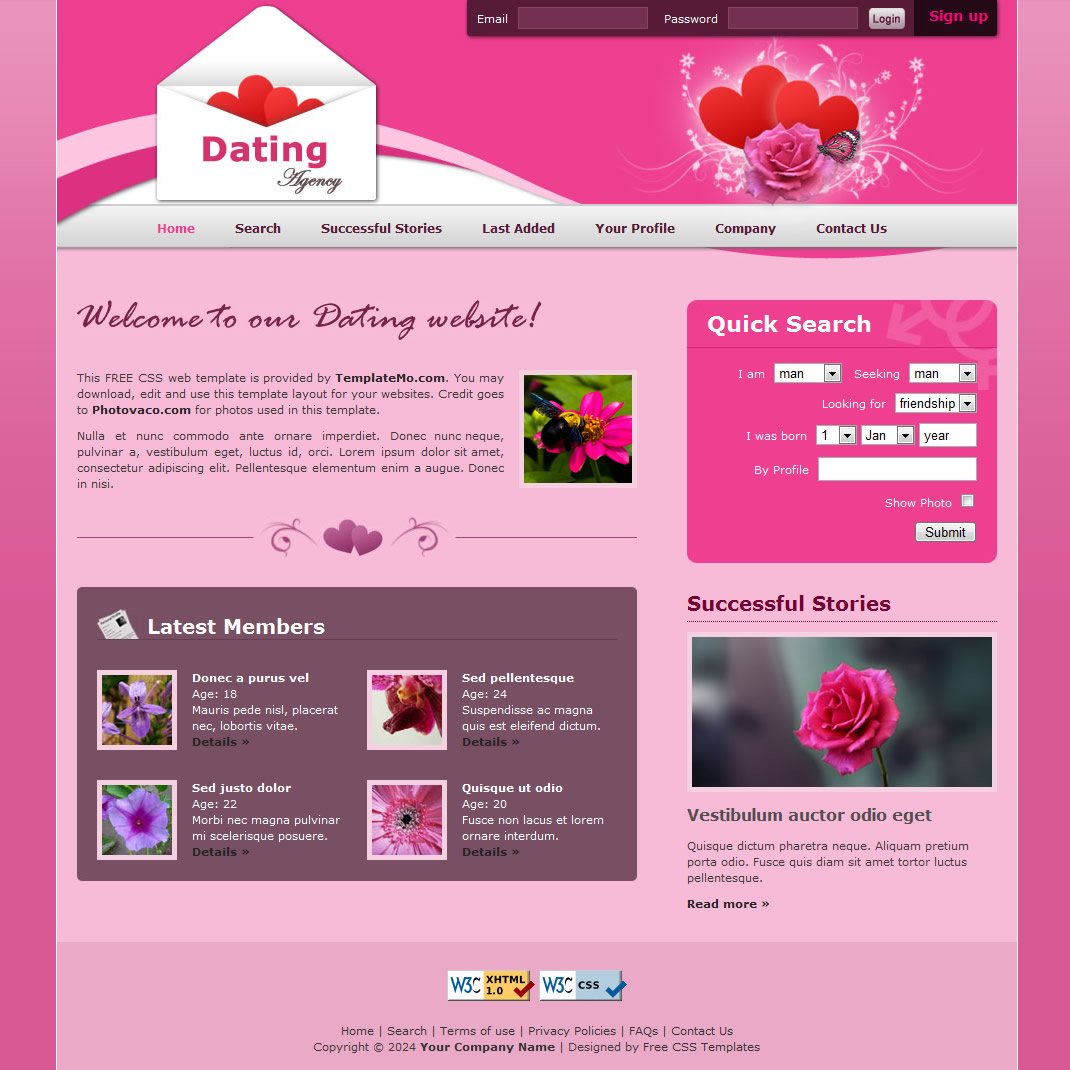 Free Template 089 Dating