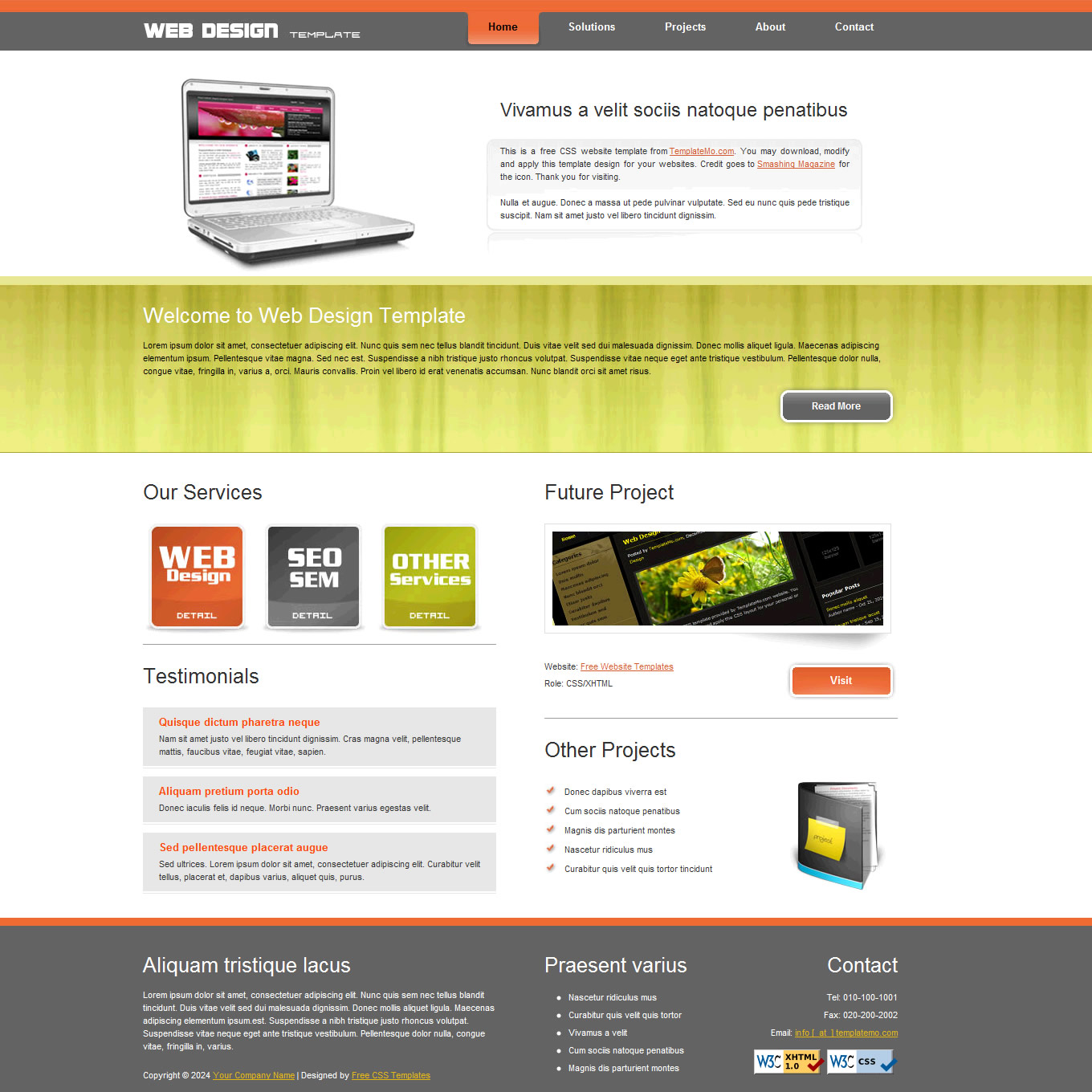  Free  Template  109 Web  Design 