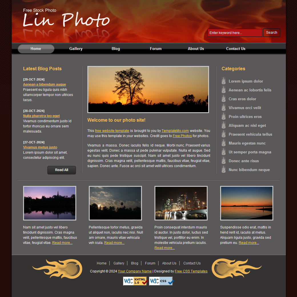Free Template 110 Lin Photo
