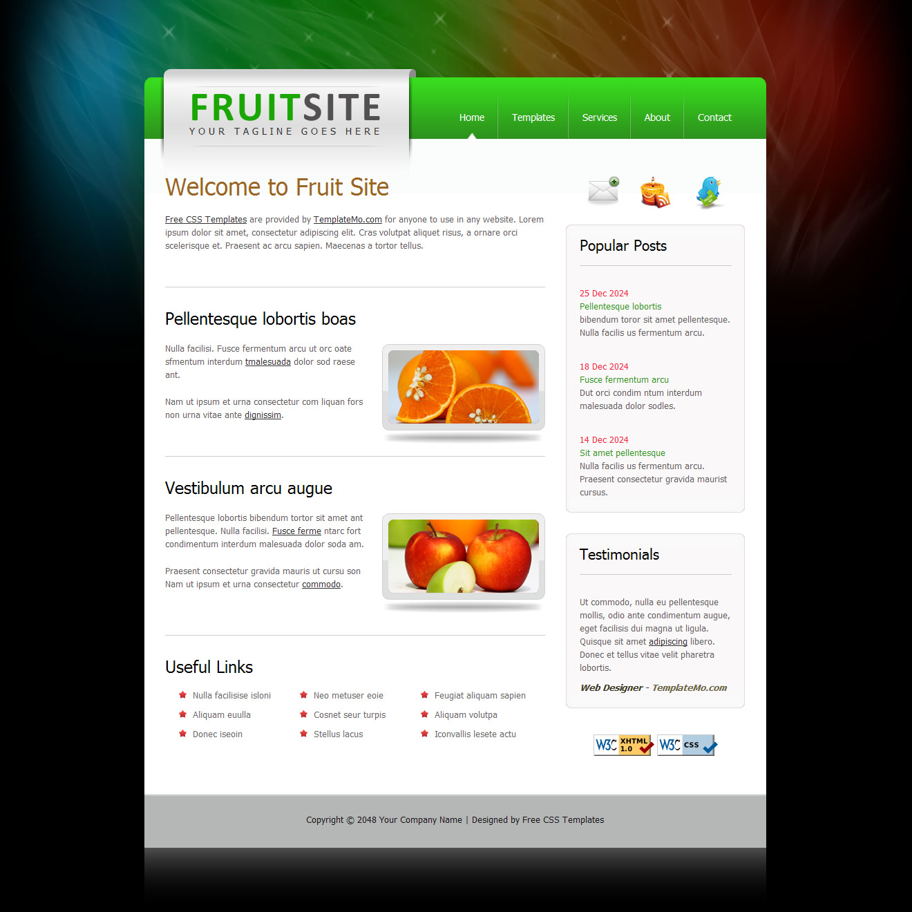 templatemo 206 fruit site
