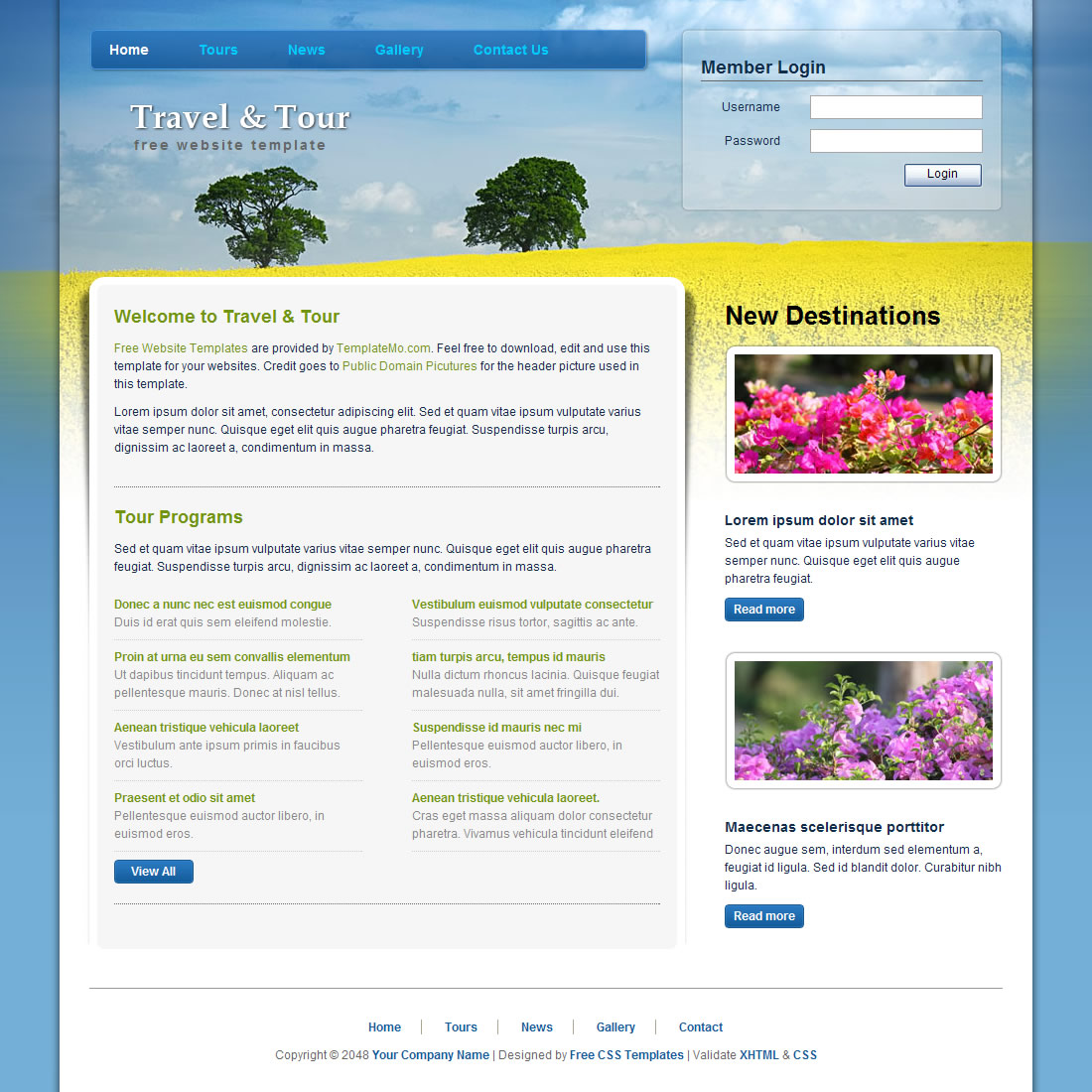 dreamweaver css templates