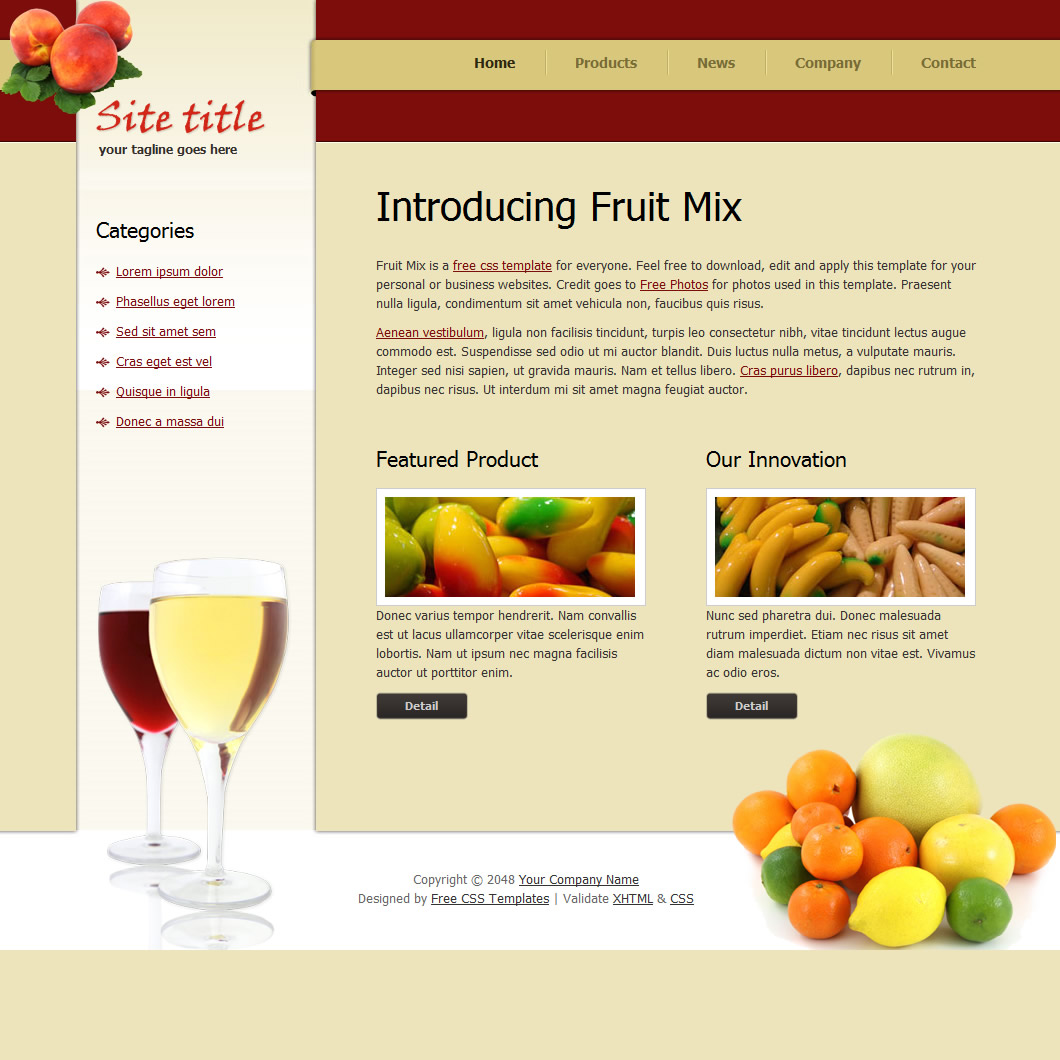 templatemo 238 fruit mix