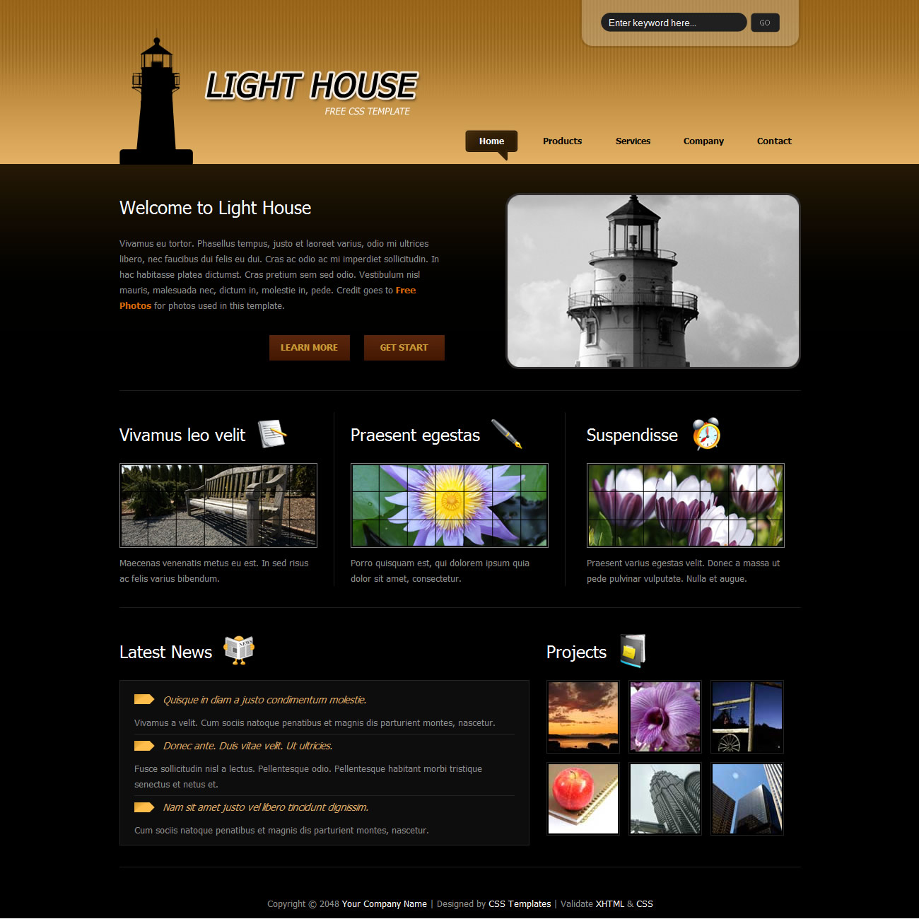 Mẫu XHTML Miễn phí 265 Light House: Tiết kiệm ngân sách và tăng tính chuyên nghiệp cho trang web của bạn với Mẫu XHTML Miễn phí 265 Light House. Với thiết kế đẹp và tính năng đầy đủ, bạn chỉ cần một vài bước đơn giản để tạo ra một trang web chuyên nghiệp và đẹp mắt.