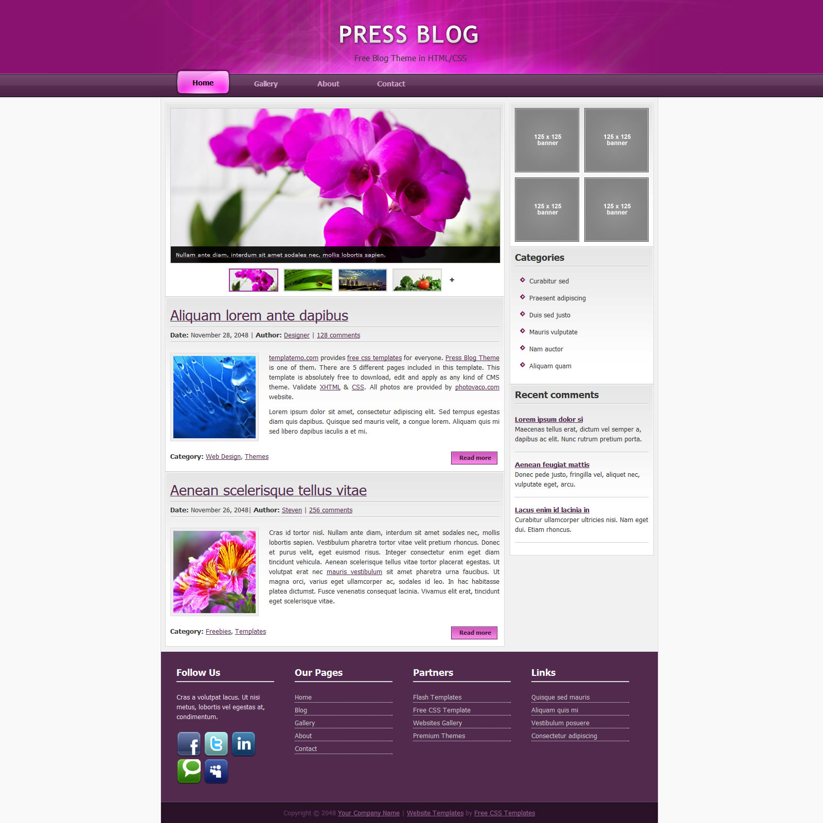 dreamweaver css templates