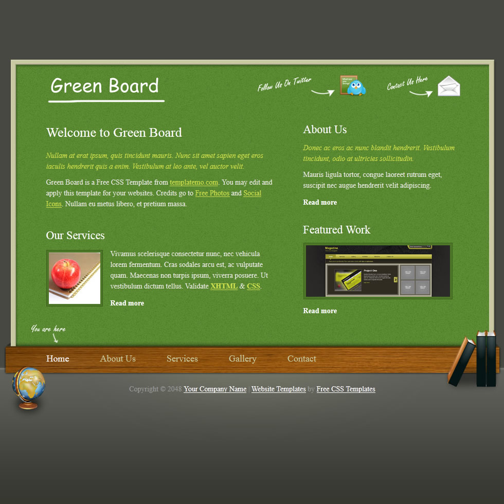 templatemo 317 green board