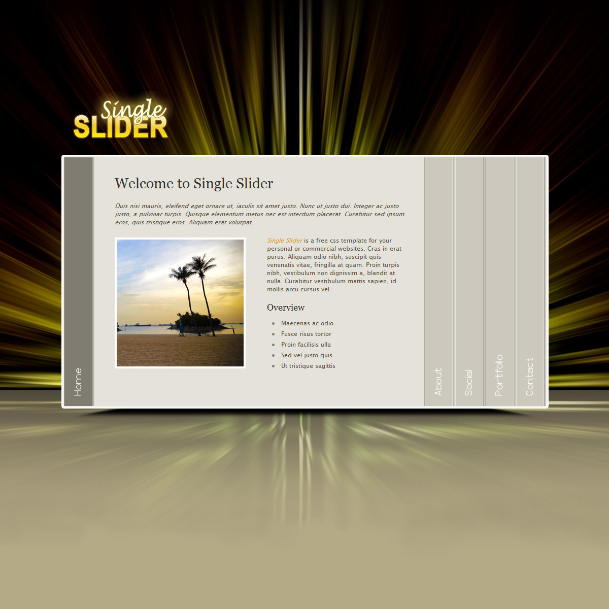 Free Template 342 Single Slider