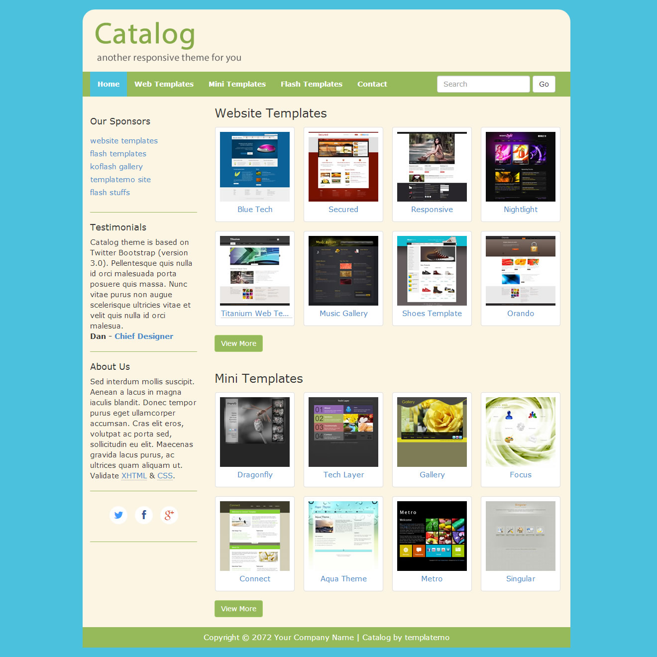 Online Catalog Template Free from templatemo.com