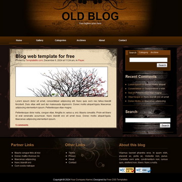 Old Blog Template