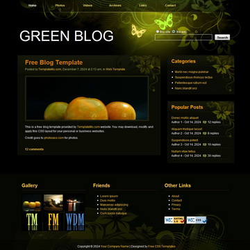 Green Blog Template