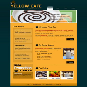 Yellow Cafe Template