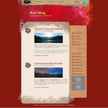 Red Blog Template