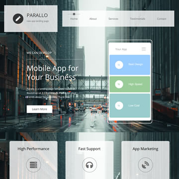 Free Parallax Website Templates By Templatemo