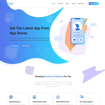 Free Landing Page Website Templates by TemplateMo