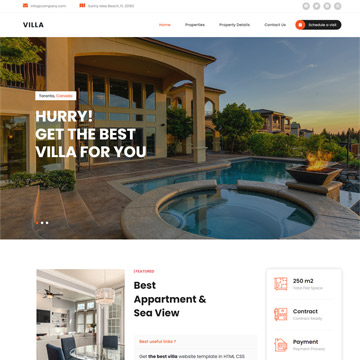 Villa Agency Template