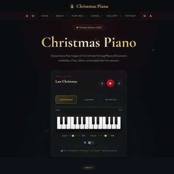Christmas Piano Template