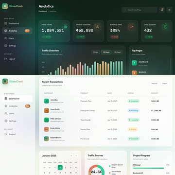 Glass Admin Template